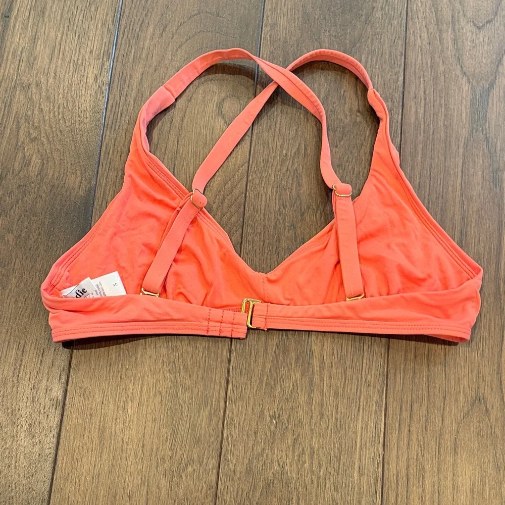 Andie The Essex Bikini Top Coral Size Small - C18-004